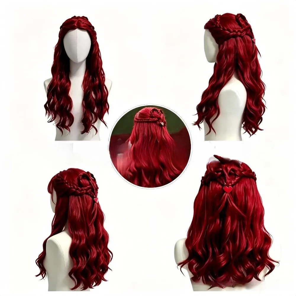 2026 Red Blue Long Curly Synth - Women'S Red Accessories 评论和价格