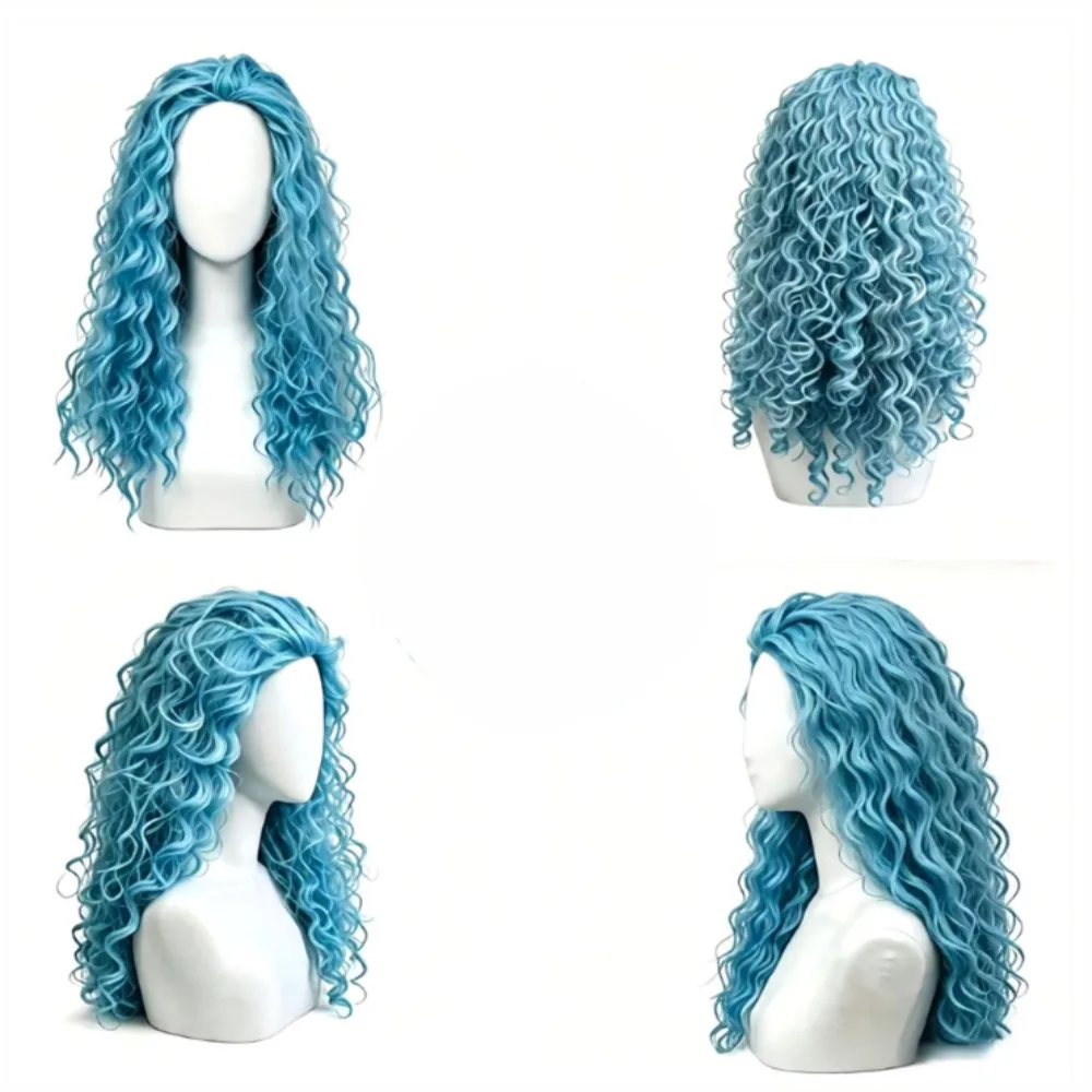 2026 Red Blue Long Curly Synth - Women'S Red Accessories 评论和价格