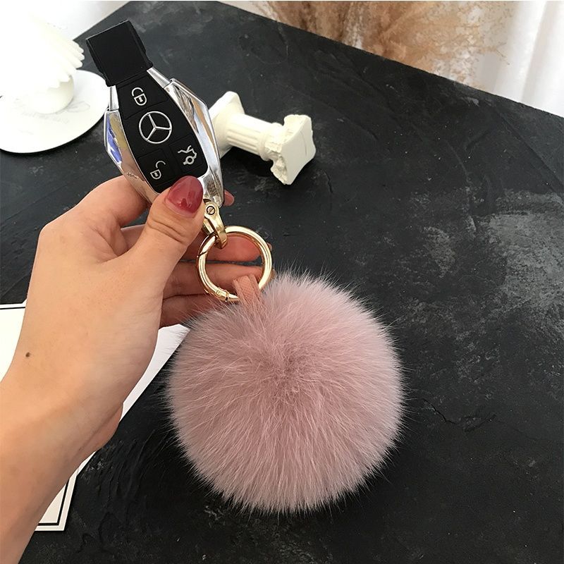 2024 Fluffy Real Fox Fur Ball  - Women'S Emo Accessories 评论和价格