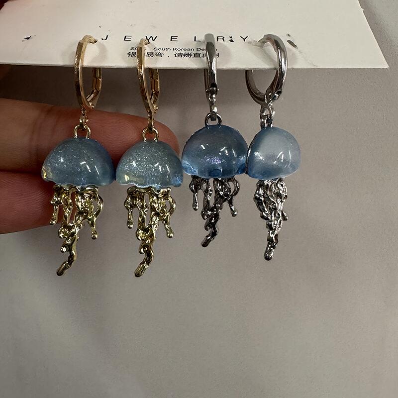 Cute Blue Jellyfish Ocean Pend - Women'S Emo Accessories 评论和价格