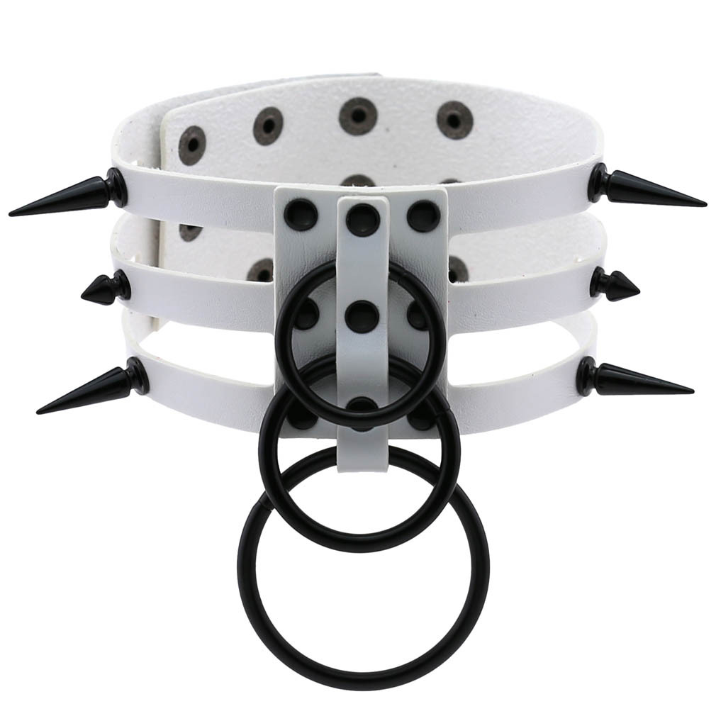 Fashion Women Men Black Rivet  - Women'S Emo Accessories 评论和价格