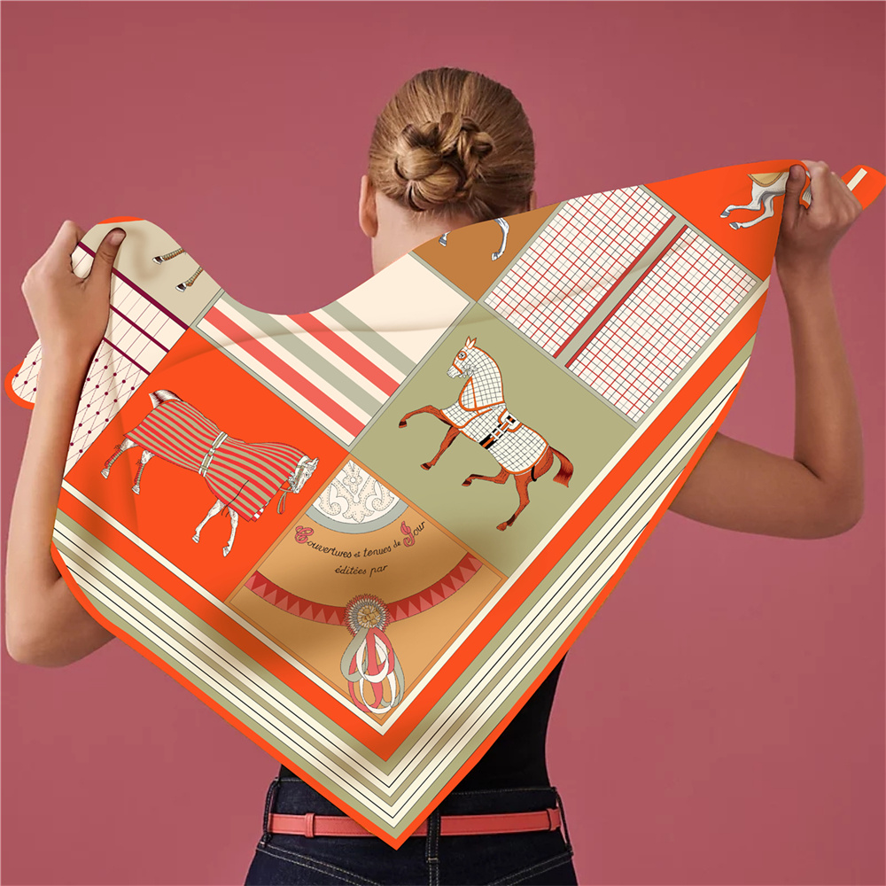 New Design Fashion Printed Sil - Silk Scarf Square 评论和价格