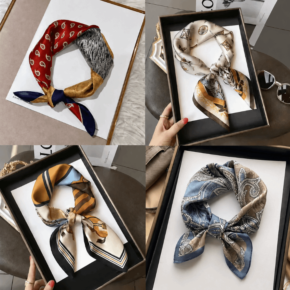 Silk Material Silk Square Scar - Silk Scarf Square 评论和价格
