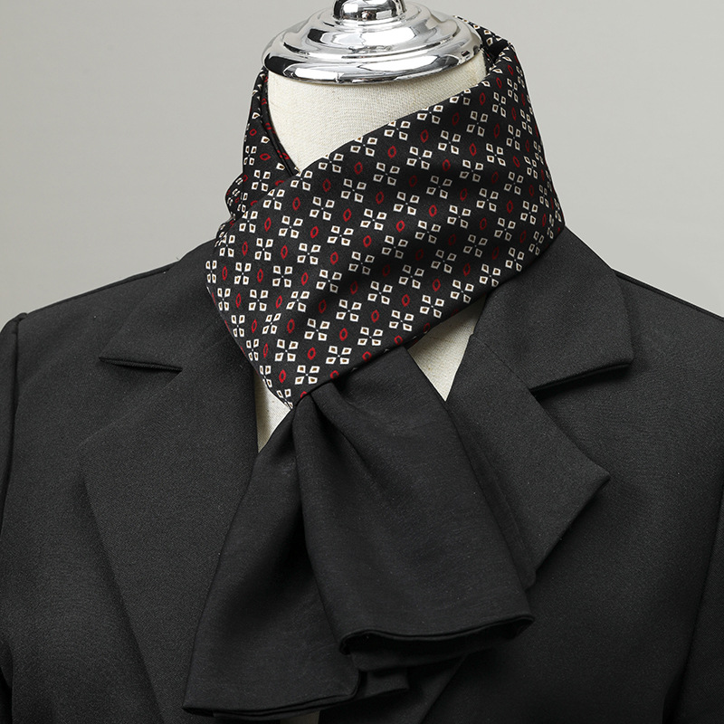 Men's Scarf Imitation Silk Nec - Silk Scarf Square 评论和价格