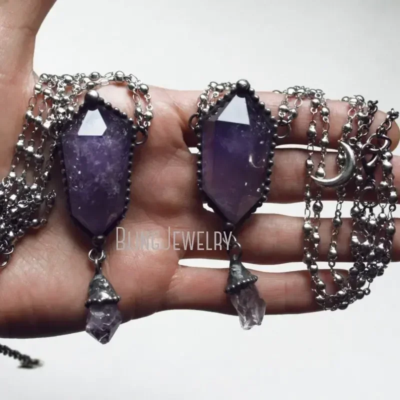 10pcs Amethyst Crystal Necklac - Women'S Emo Accessories 评论和价格