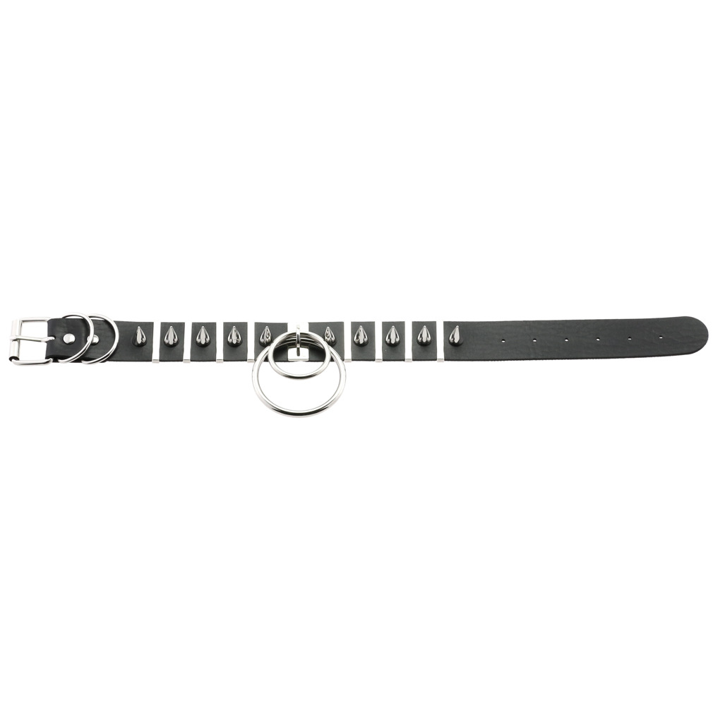 Big Spikes Choker Leather Coll - Women'S Emo Accessories 评论和价格