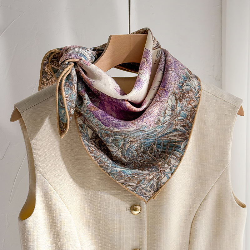 Silk Wool Scarves Woman Foular - Women Accessories Sale 评论和价格